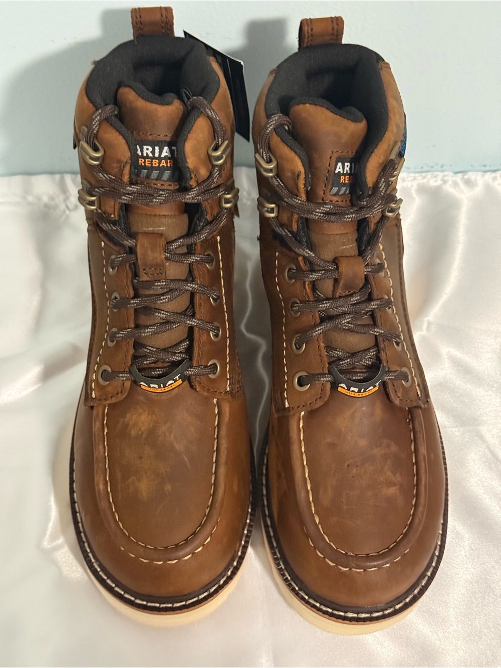 Ariat Women’s Distressed Rebar Work Boots! Waterproof and NWT